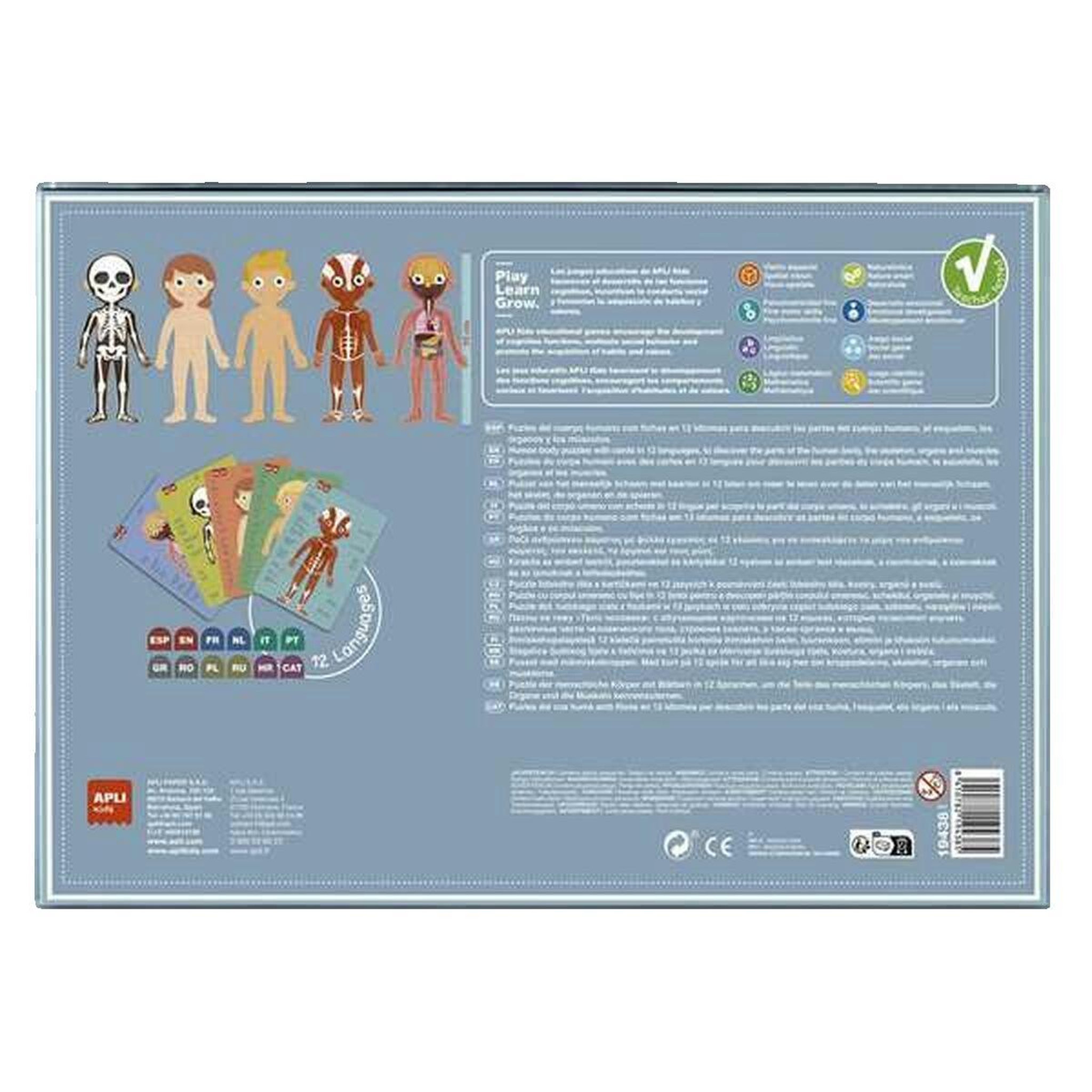 Voir la diapositive 2 : APLI Puzzle APLI Kids Corps Humain - 240 pièces éducatif