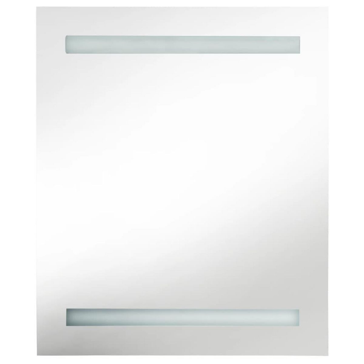 VIDAXL Armoire de salle de bain a miroir LED Gris brillant 50x14x60 cm