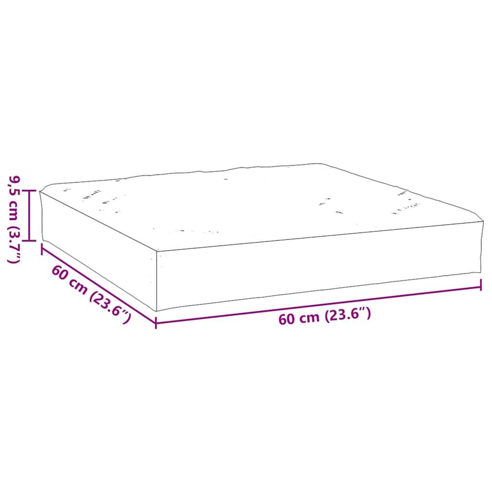 Voir la diapositive 6 : VIDAXL Coussin de palette beige 60x60x8 cm tissu oxford