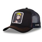 CAPSLAB Casquette homme trucker finitions premium Naruto Shippuden. Coloris disponibles : Noir