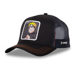 CAPSLAB Casquette homme trucker finitions premium Naruto Shippuden. Coloris disponibles : Noir