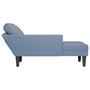 Voir la diapositive 5 : VIDAXL Chaise longue avec coussin bleu tissu en velours cotele