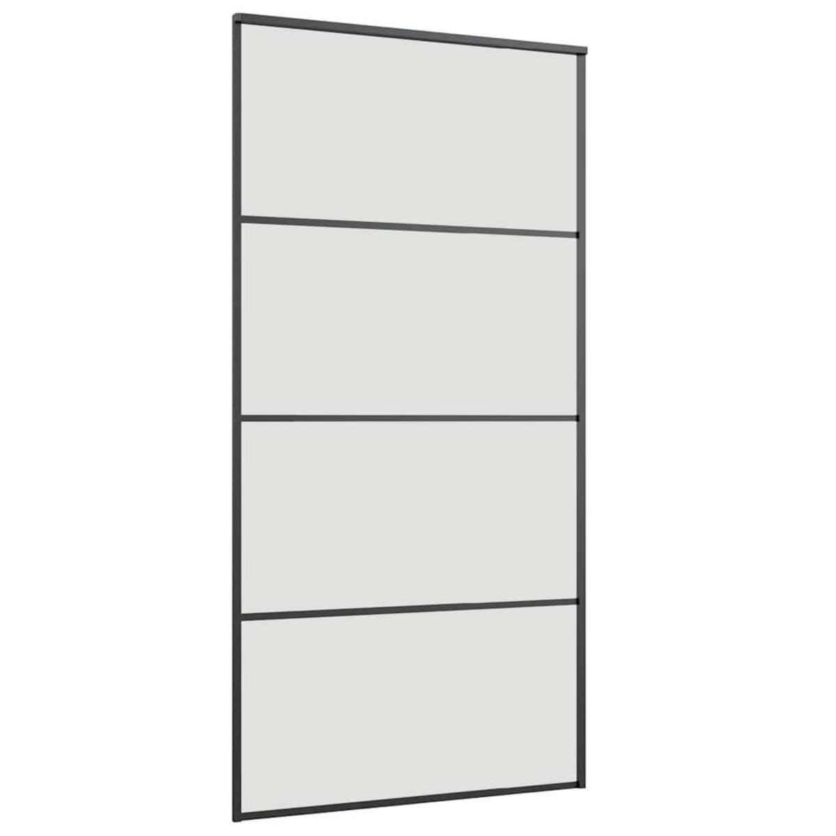 VIDAXL Porte coulissante kit de quincaillerie noir 102,5x205 cm