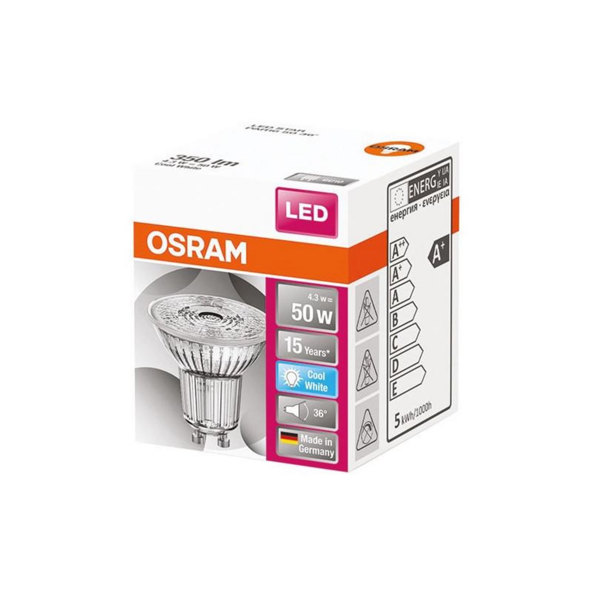 Osram SPOT PAR16 LED 36° 4.3W GU10 FRD BT1 OSRAM - 4058075112582