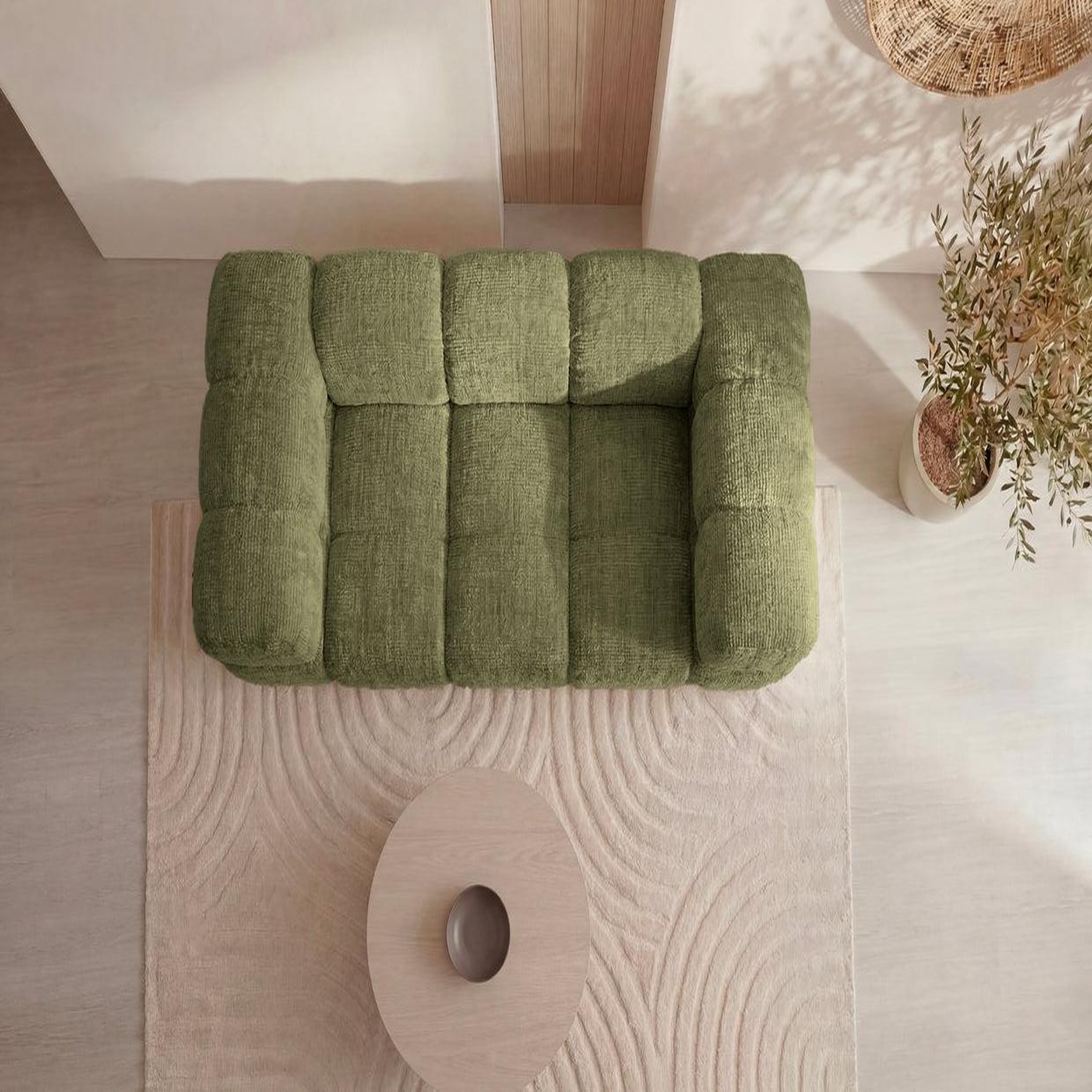 Voir la diapositive 6 : CASANOVA PARIS Gustave - canapé droit tissu chenille 2 places