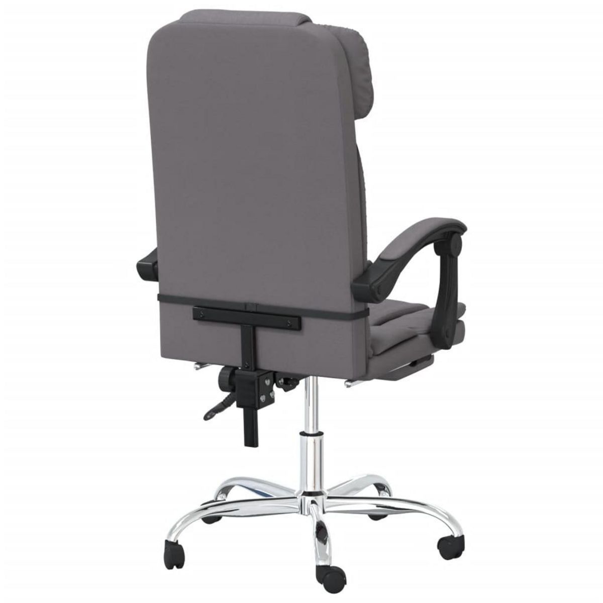 VIDAXL Fauteuil de massage inclinable de bureau Gris Similicuir