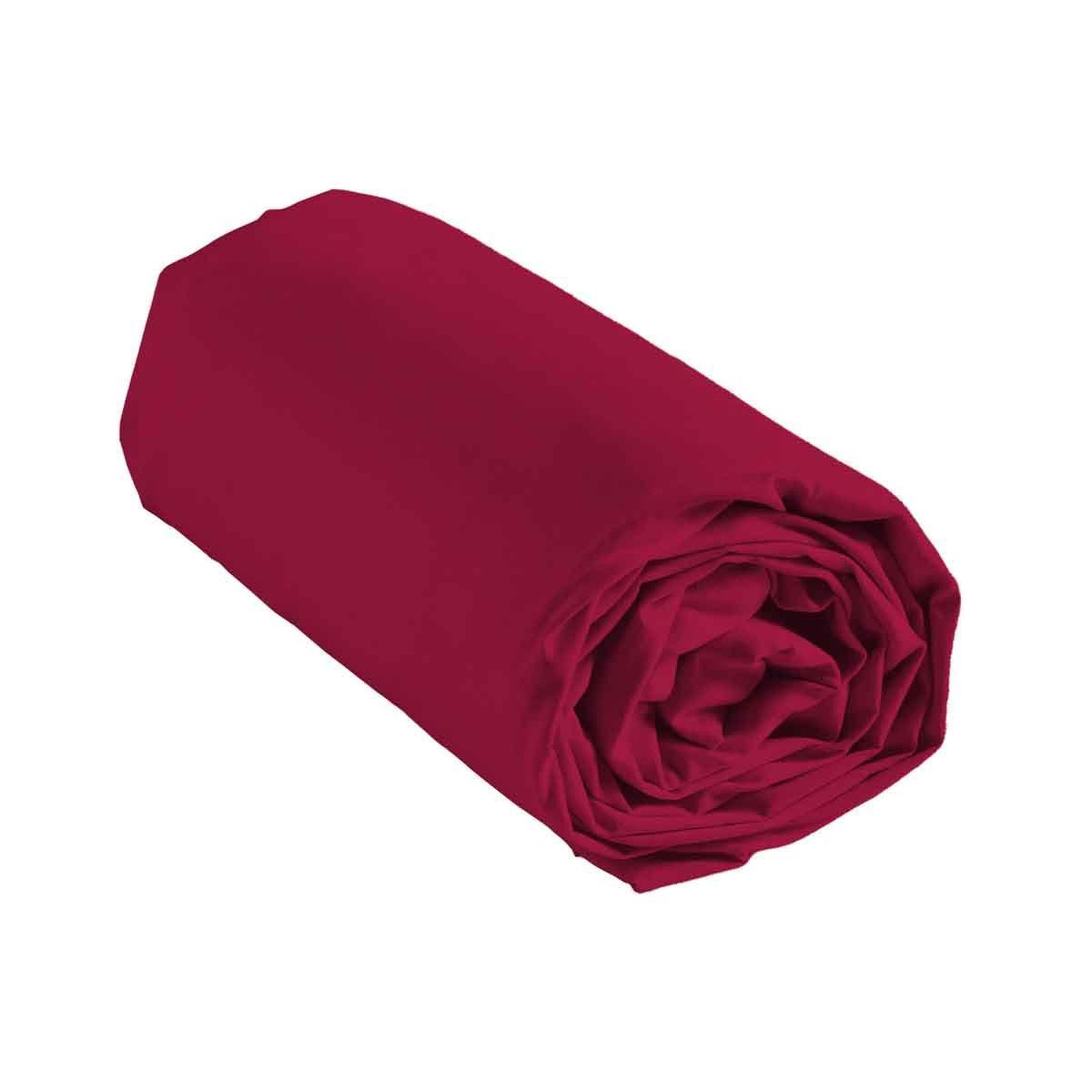 Voir la diapositive 3 : Douceur d'Intérieur Drap housse en coton  biolina  90x190cm bordeaux
