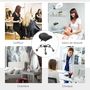 Voir la diapositive 5 : HOMCOM Tabouret de massage tabouret selle ergonomique pivotant 360° hauteur réglable revêtement synthétique noir chromé
