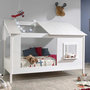 Voir la diapositive 1 : Paris Prix Pack - Lit Cabane Enfant & Sommier  Housebed II  90x200cm Blanc