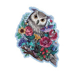 RAVENSBURGER Puzzle en bois 150 pièces – Hibou floral – Illustration artistique nature – Puzzle premium adulte – Ravensburger