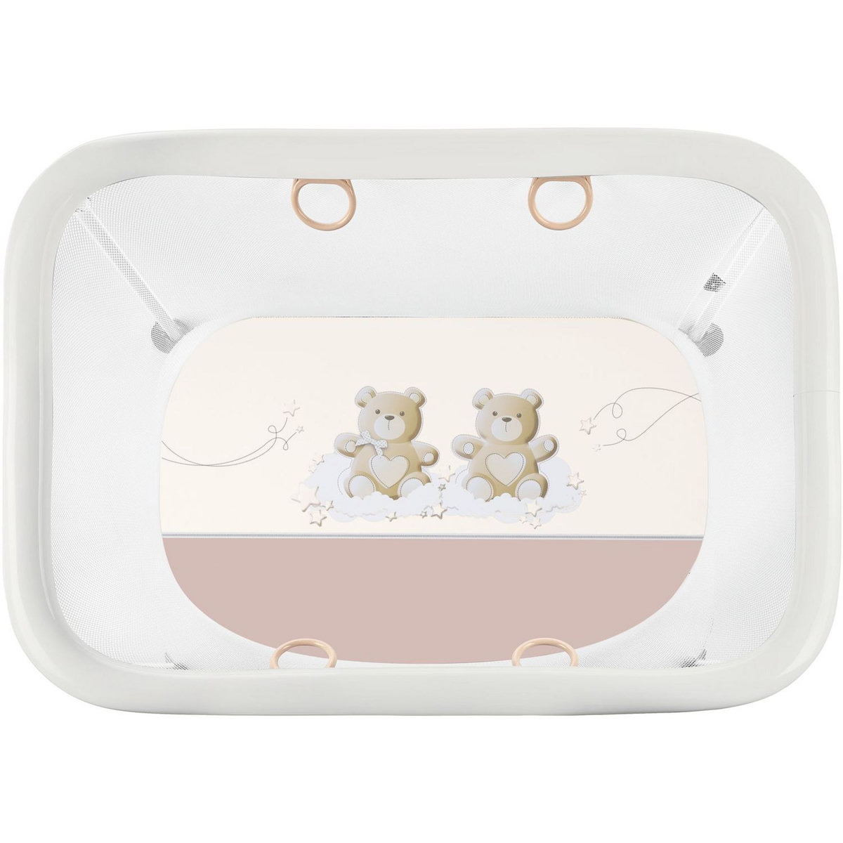 BREVI Parc rectangulaire pliage à plat- mon petit ours
