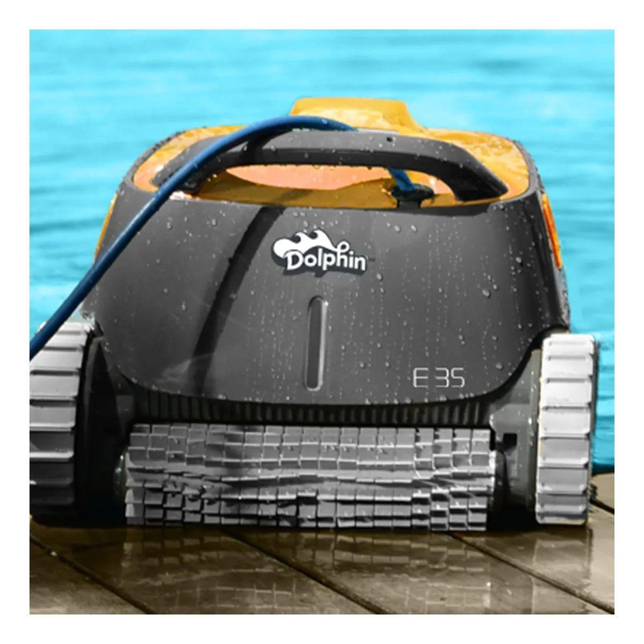 Voir la diapositive 3 : Dolphin Robot piscine e35 filaire - fond, parois, ligne d'eau - caddy de transport