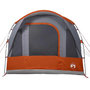 Voir la diapositive 6 : VIDAXL Tente de camping tunnel 3 personnes gris et orange imperméable
