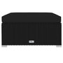 Voir la diapositive 3 : VIDAXL Repose-pied de jardin coussin Noir 70x70x30 cm Resine tressee