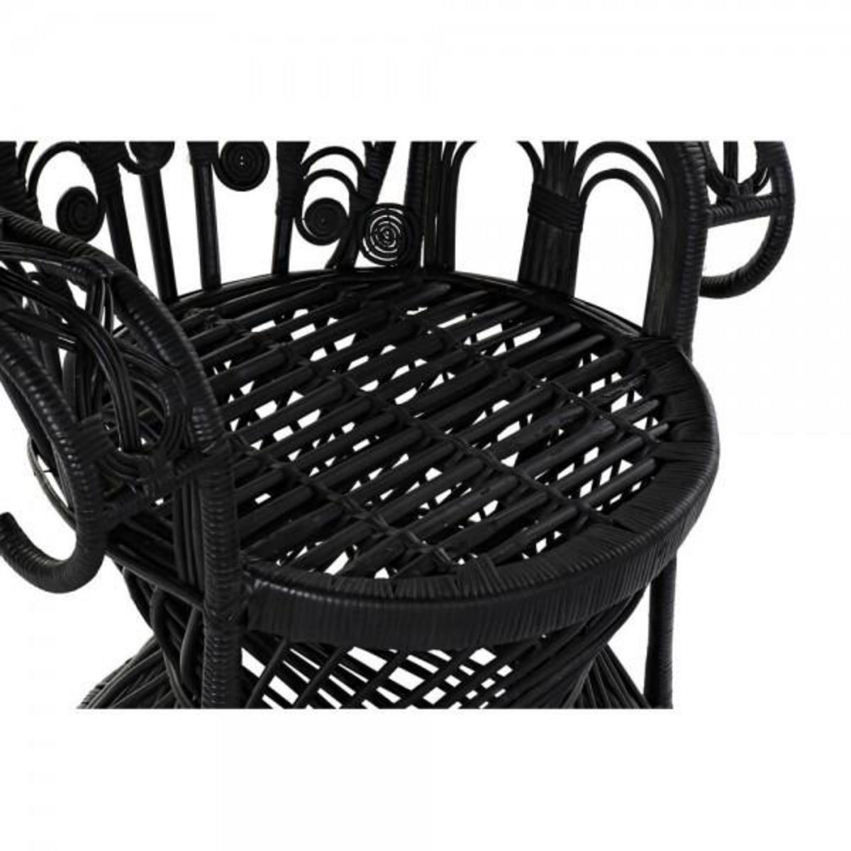 MARKET24 Chaise de jardin DKD Home Decor 96 x 66 x 145 cm 96 x 66 x 140 cm Noir Blanc