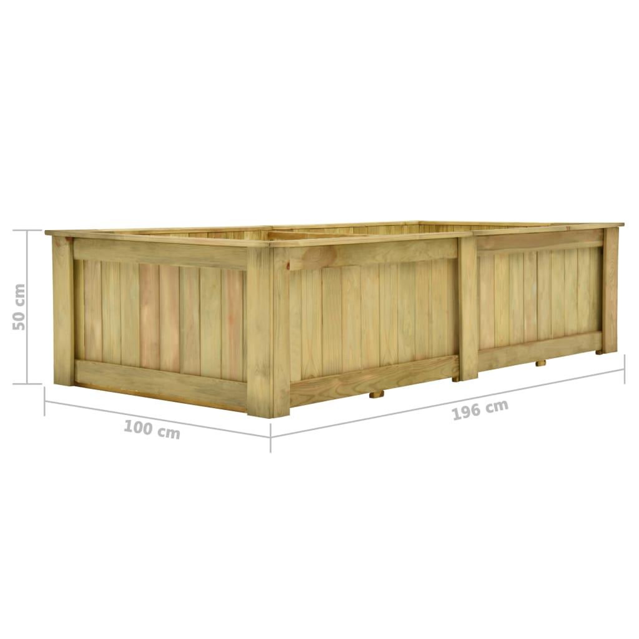 Voir la diapositive 5 : VIDAXL Jardiniere surelevee 196x100x50 cm Bois de pin impregne