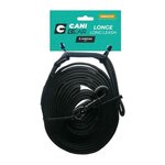 Longe pour chien - CANI GEAR - 5 m - Néoprene souple avec poignée - Noir