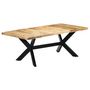Voir la diapositive 1 : VIDAXL Table de salle a manger 200x100x75 cm Bois de manguier solide