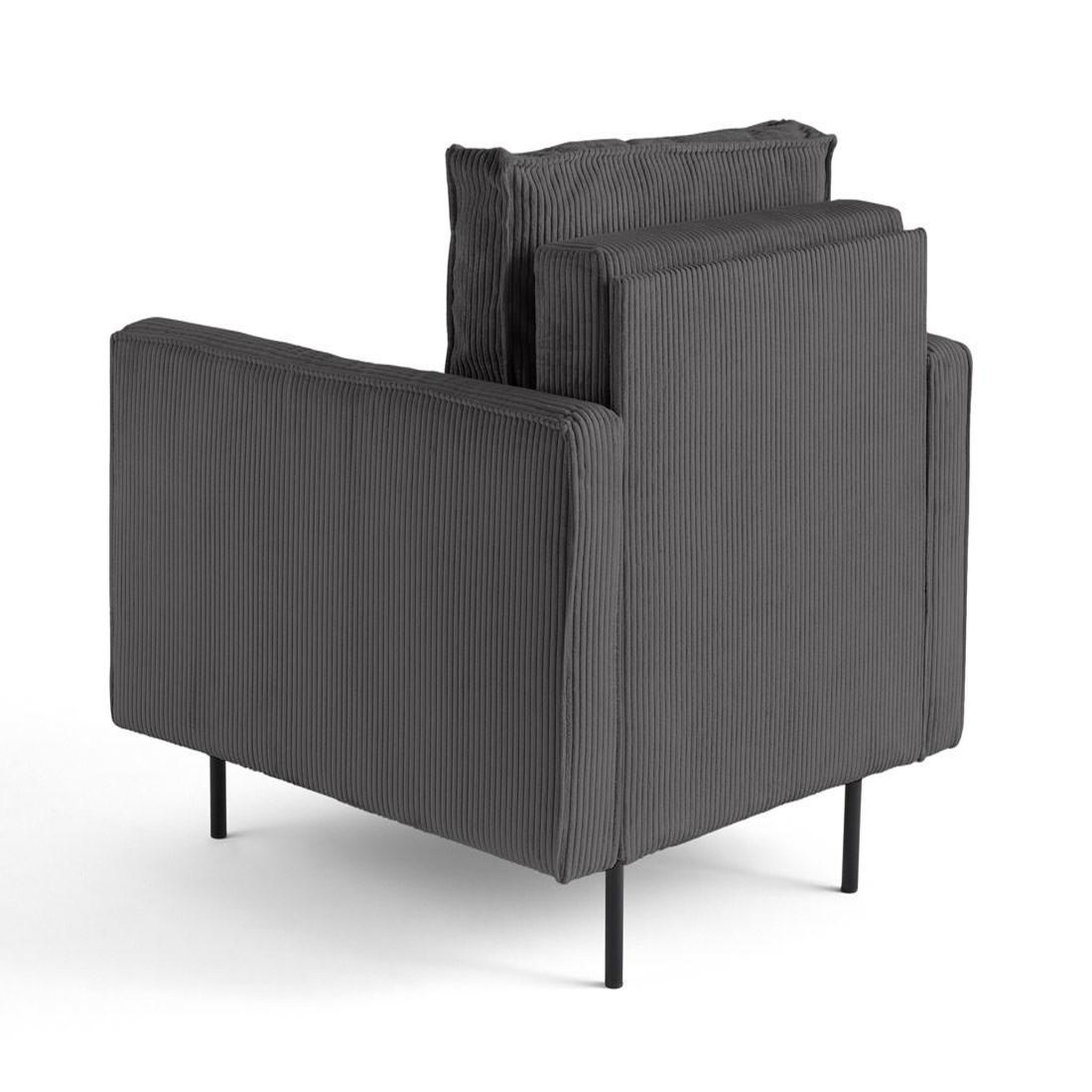 Voir la diapositive 4 : LISA DESIGN Charlie - fauteuil - pieds hauts - en velours côtelé