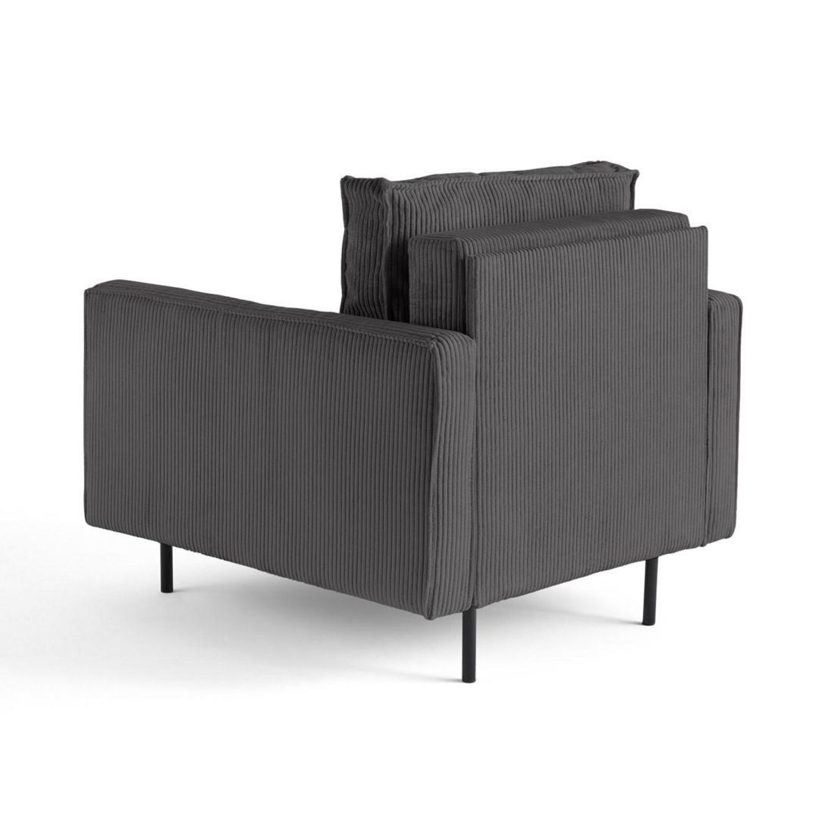 LISA DESIGN Charlie - fauteuil - pieds hauts - en velours côtelé