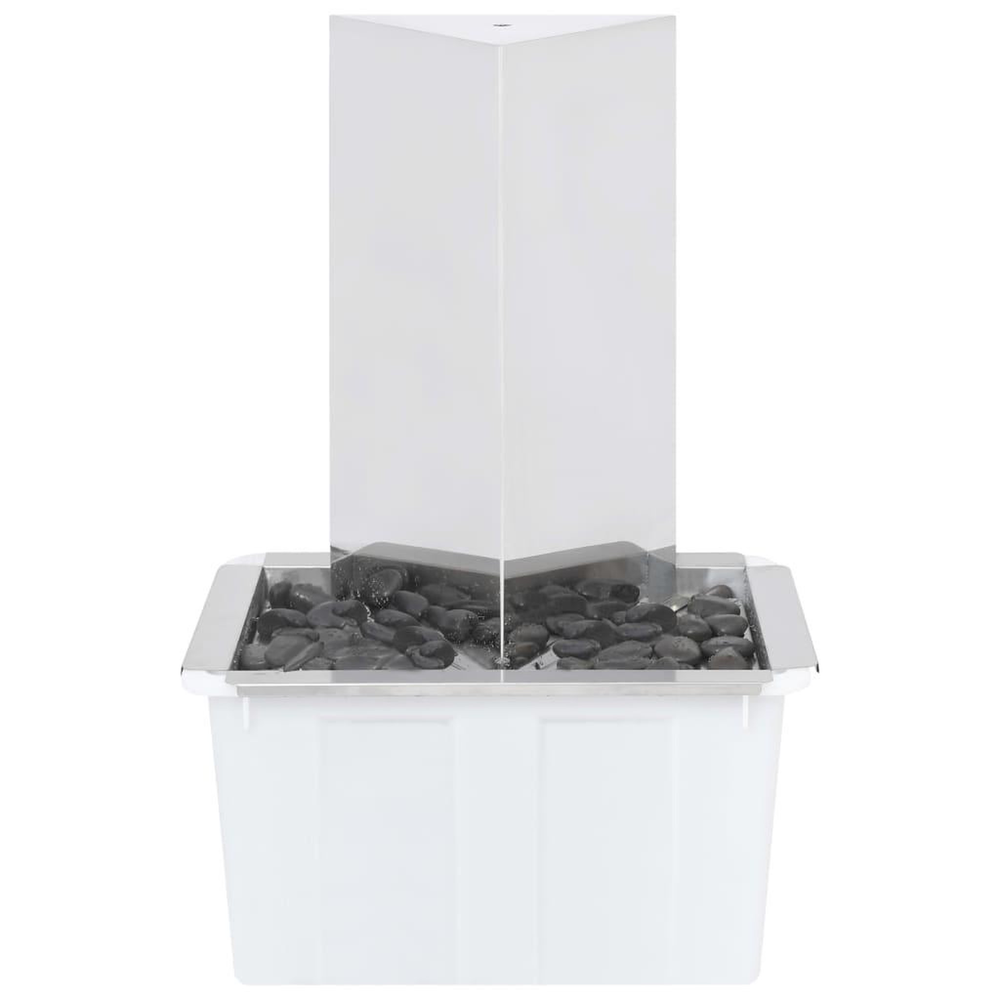 Voir la diapositive 4 : VIDAXL Fontaine de jardin et pompe acier inoxydable 76 cm triangulaire