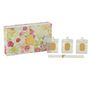 Voir la diapositive 1 : Paris Prix Coffret 3 Diffuseurs de Parfum  Happiness Blooms  22cm Mimosa & Rose Blanc
