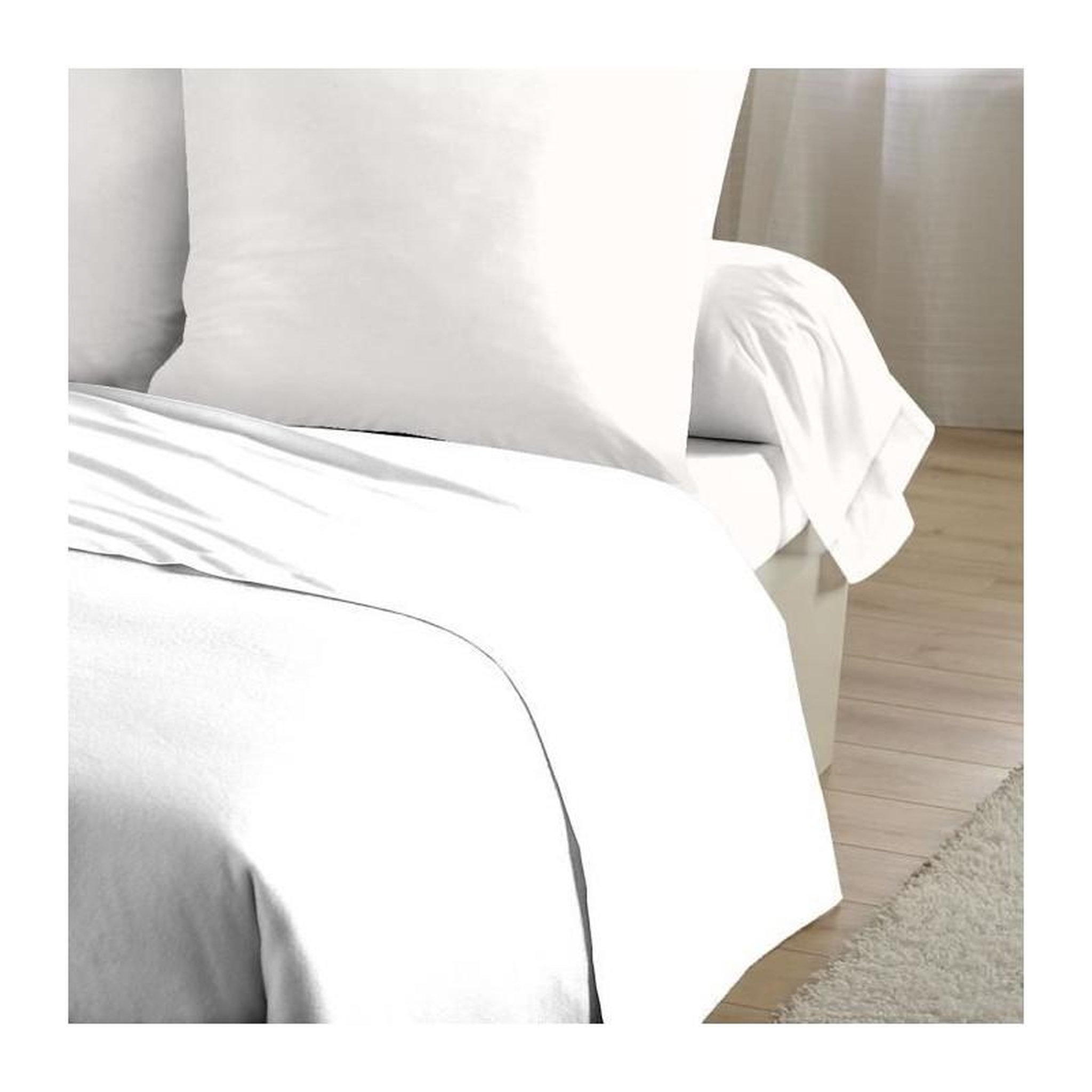 Voir la diapositive 3 : HOME LINGE PASSION Drap plat - HOME LINGE PASSION - 240 x 300 cm - Blanc