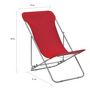Voir la diapositive 6 : VIDAXL Chaises de plage pliables lot de 2 Acier et tissu oxford Rouge
