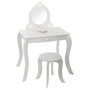 Voir la diapositive 2 : ATMOSPHERA Coiffeuse enfant 1 tiroir  avec miroir et tabouret JASMINE
