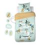 Voir la diapositive 5 : COTE DECO Housse de couette 140x200 réversible + 1 taie JUNGLE MANIA