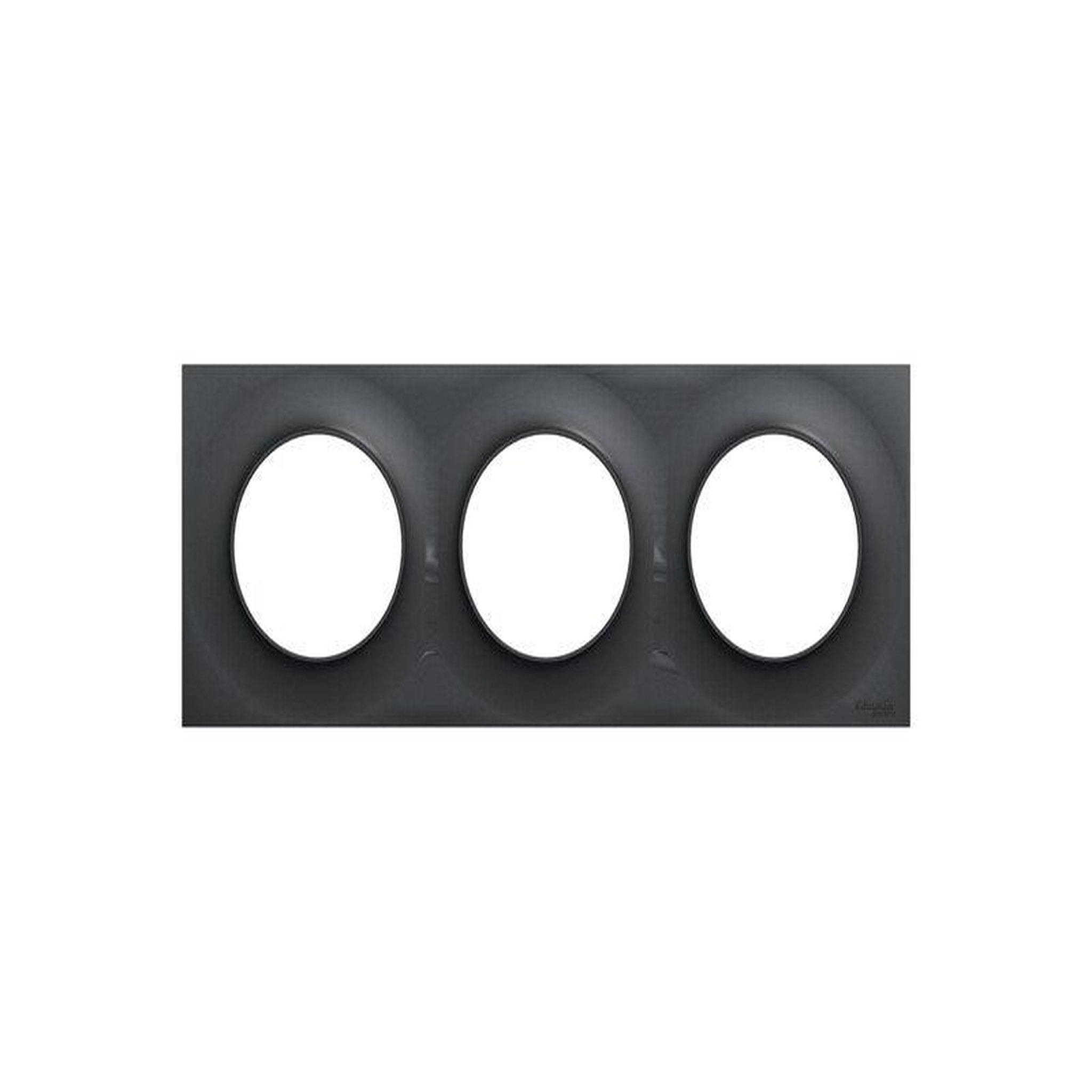 Schneider Electric Plaque triple Odace Styl, SCHNEIDER ELECTRIC, anthracite