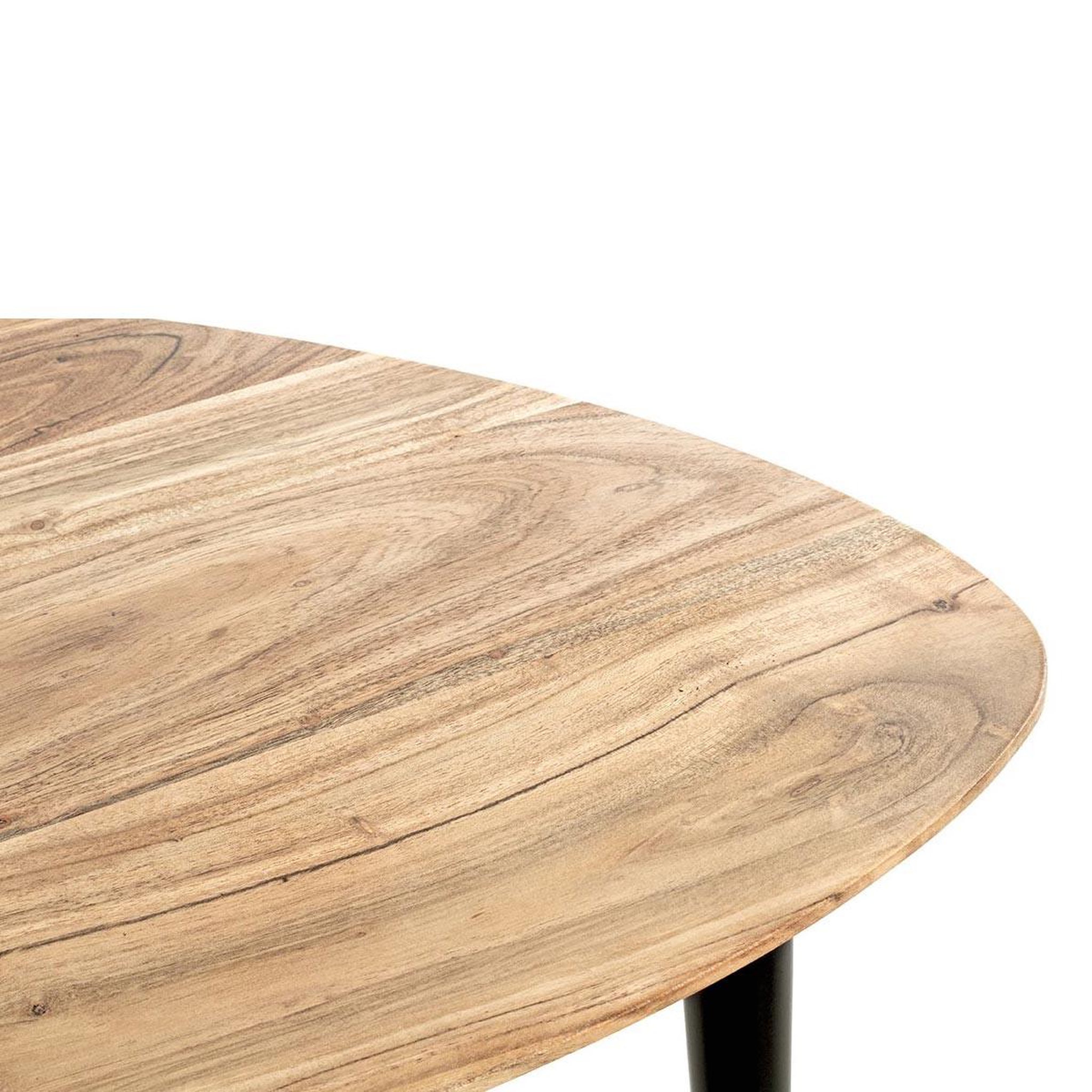 Voir la diapositive 3 : Paris Prix Table d'appoint design en bois  ciotat  46cm naturel & noir