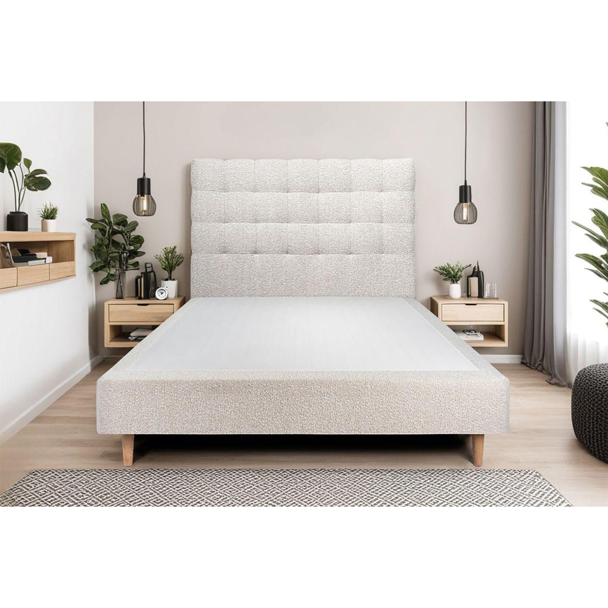 Sommeil de Plomb Tete de lit Capitonnée Bouclette  - Ep 10 cm rembourré