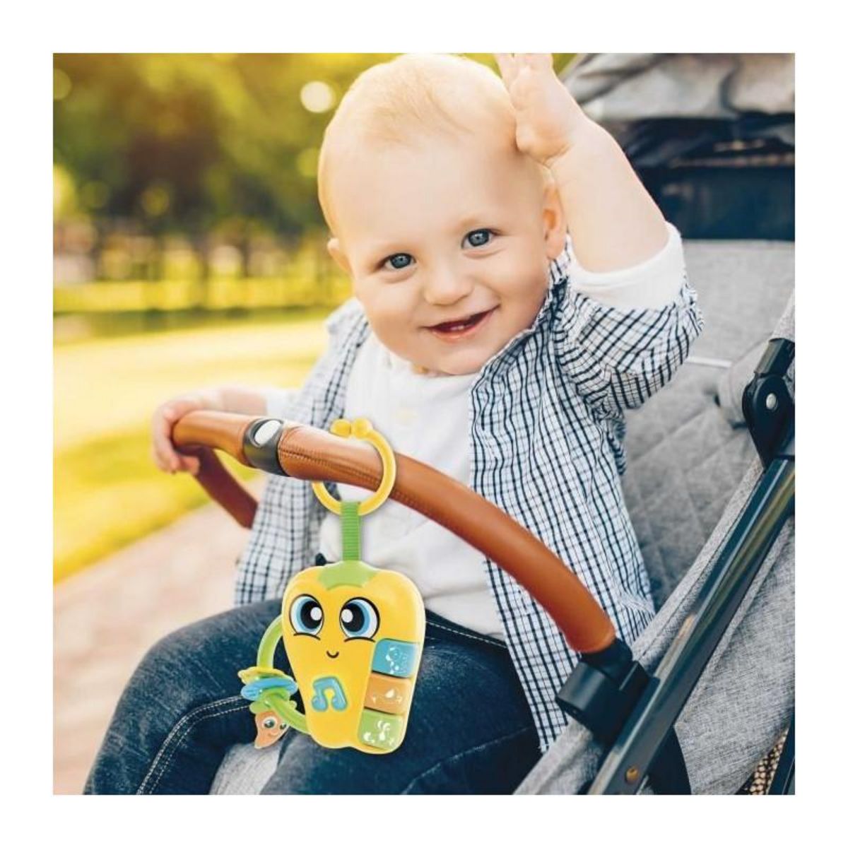 LISCIANI GIOCHI Pepper - Hochet électronique - CAROTINA BABY - Sons et mélodies joyeuses, Anneaux de dentition