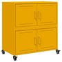 Voir la diapositive 2 : VIDAXL Buffet jaune moutarde 68x39x72 cm acier