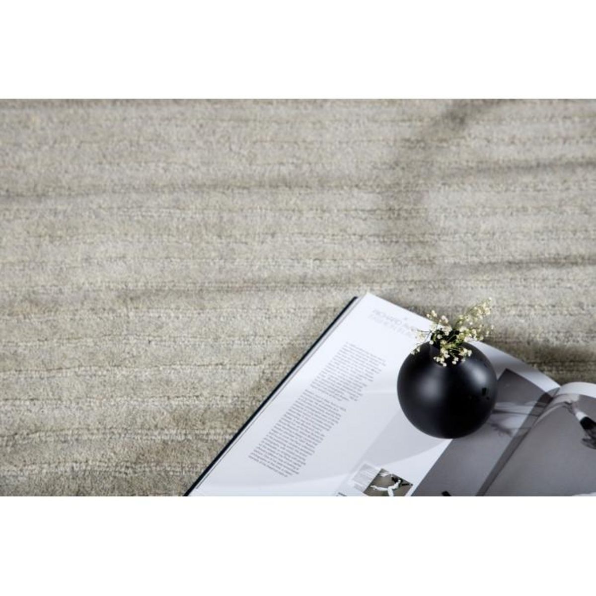 Paris Prix Tapis Déco en Laine  Milton  162x230cm Gris Clair