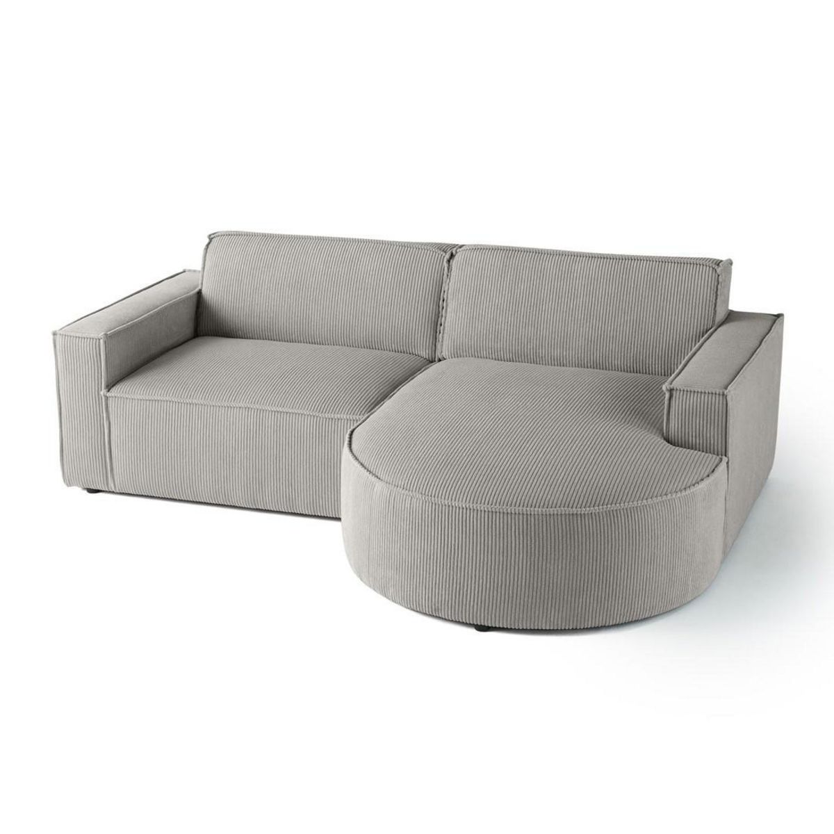 LISA DESIGN Spiaggia - canapé d'angle droit - 4 places - en velours côtelé