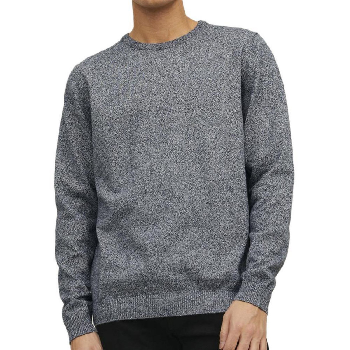 Jack & Jones Pull Gris Homme Jack & Jones Basic Knit