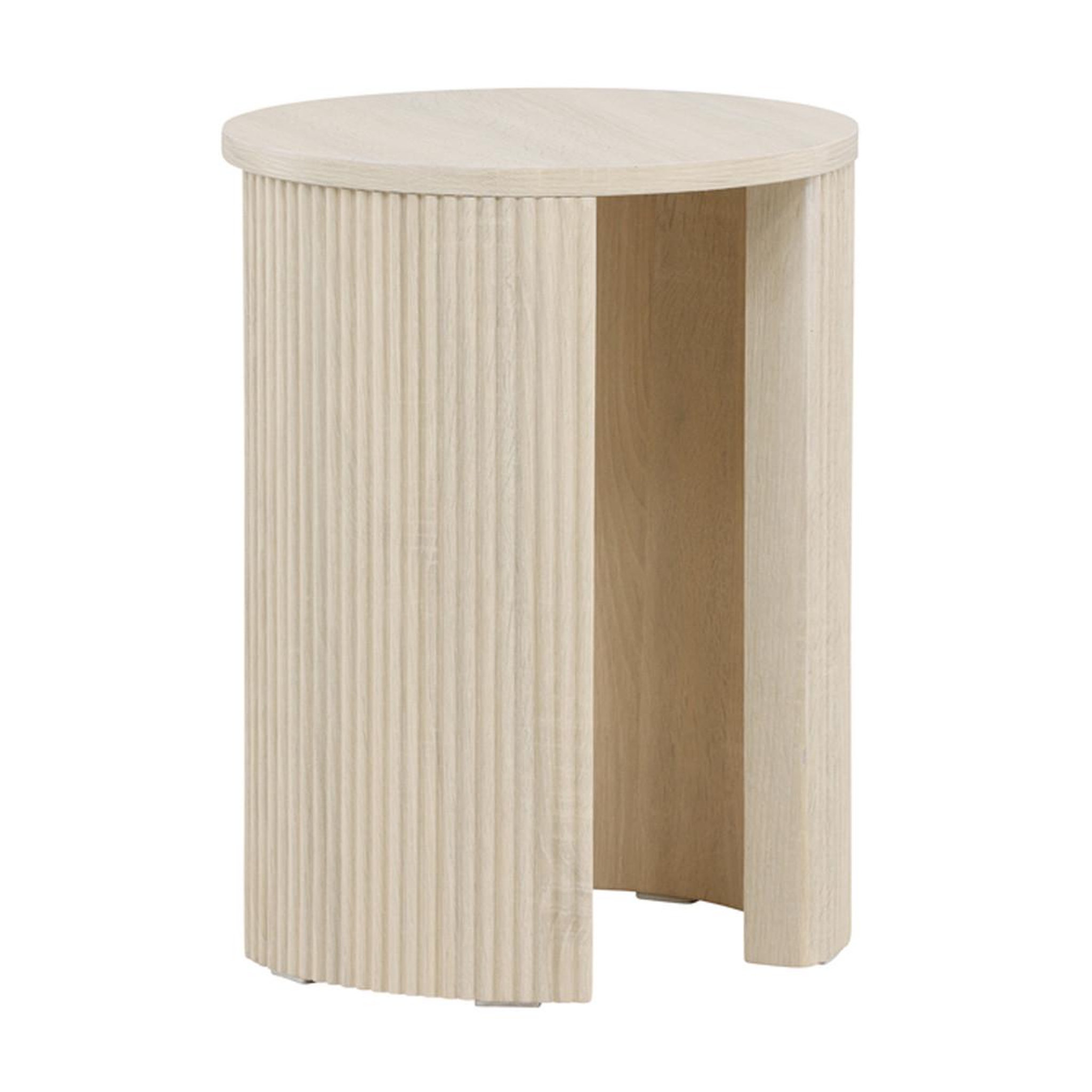 Paris Prix Table d'Appoint Nervurée  Bristol  52cm Naturel