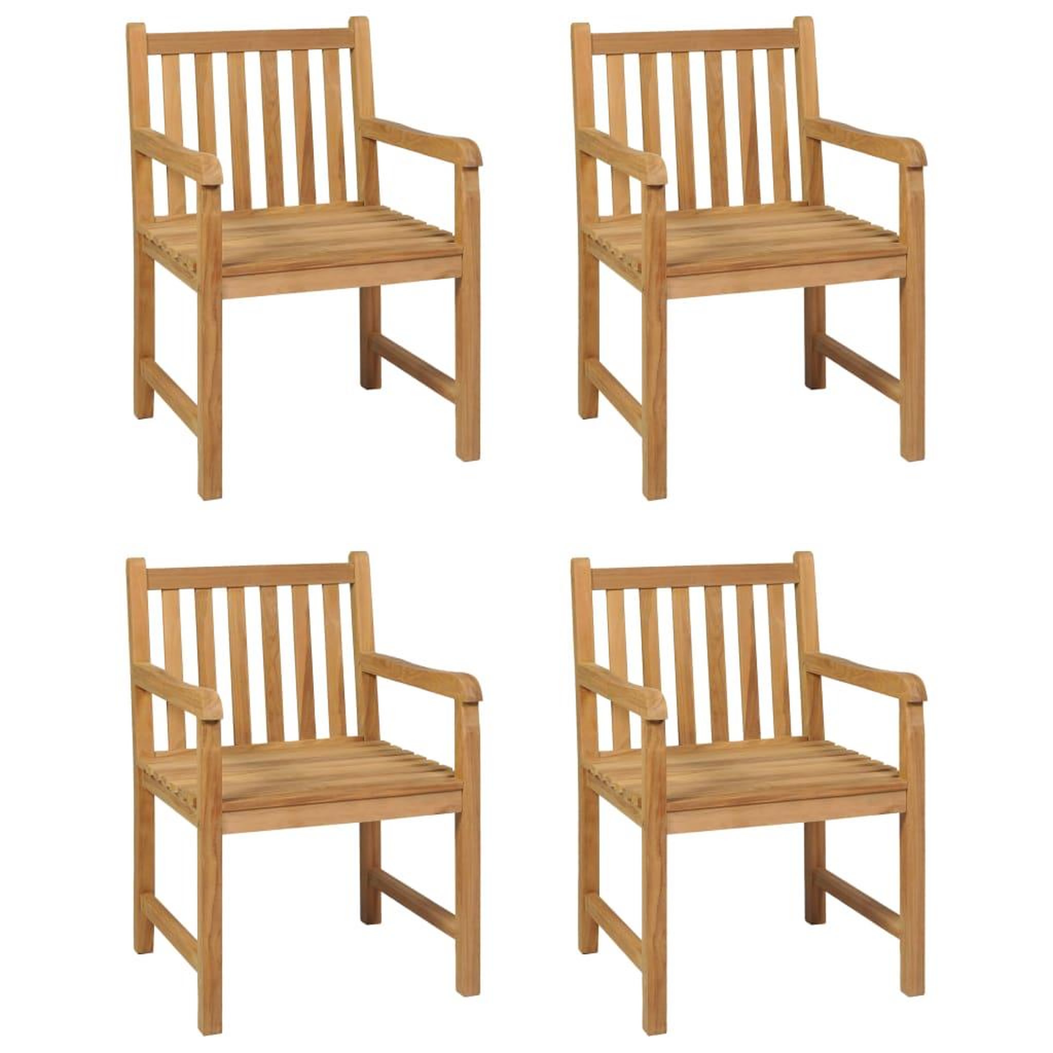 Voir la diapositive 3 : VIDAXL Ensemble a manger de jardin 5 pcs Bois de teck massif