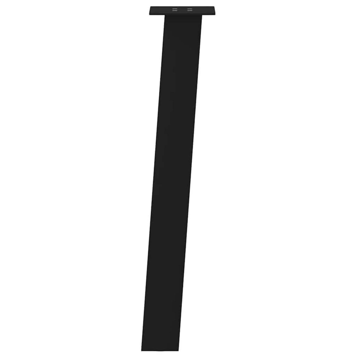 VIDAXL Pieds de table basse 4 pcs noir 72 cm acier