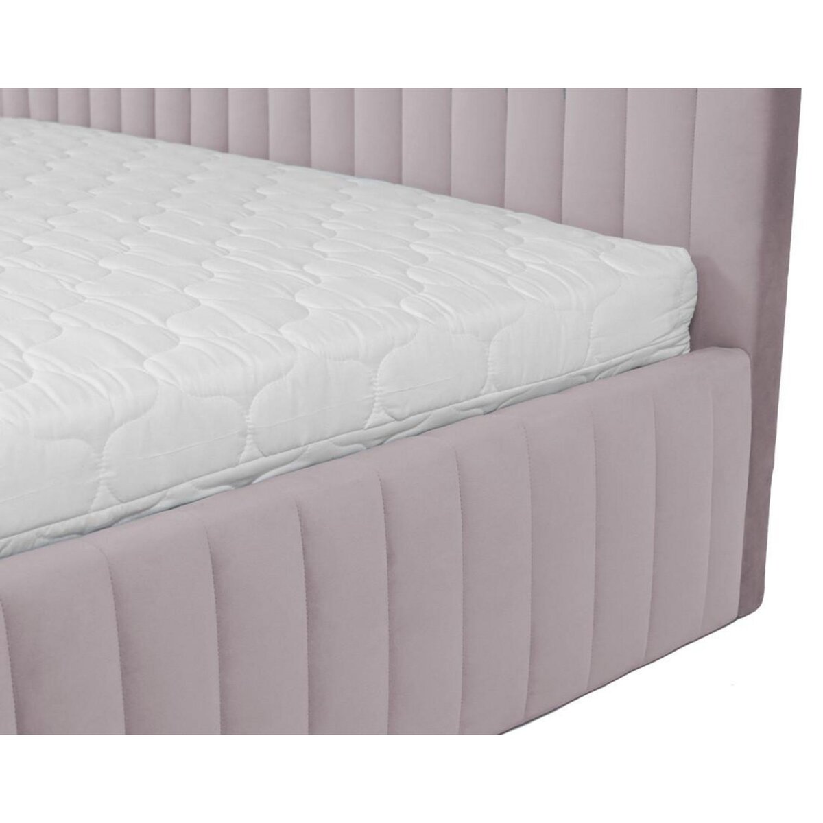 BEST MOBILIER Stuart - lit coffre - 140x200 cm - sommier inclus - en velours