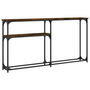 Voir la diapositive 2 : VIDAXL Table console chene fume 145x22,5x75 cm bois d'ingenierie