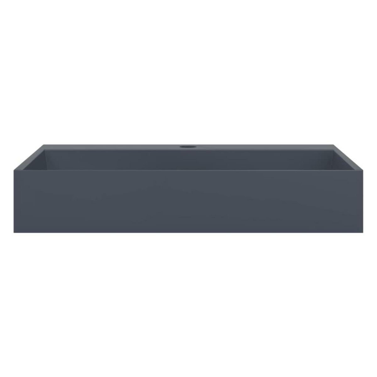 VIDAXL Vasque 60x38x11 cm fonte minerale/marbre anthracite