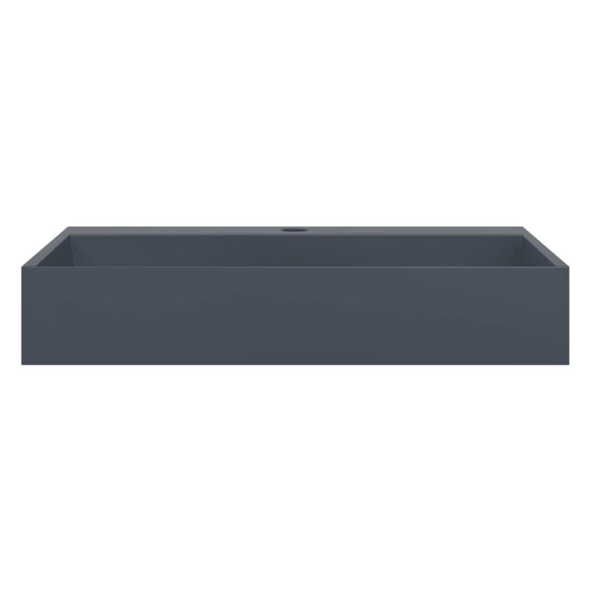 VIDAXL Vasque 60x38x11 cm fonte minerale/marbre anthracite
