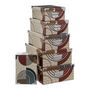 Voir la diapositive 1 :  Lot de 6 Boîtes de Rangement  Abstrait  48cm Multicolore