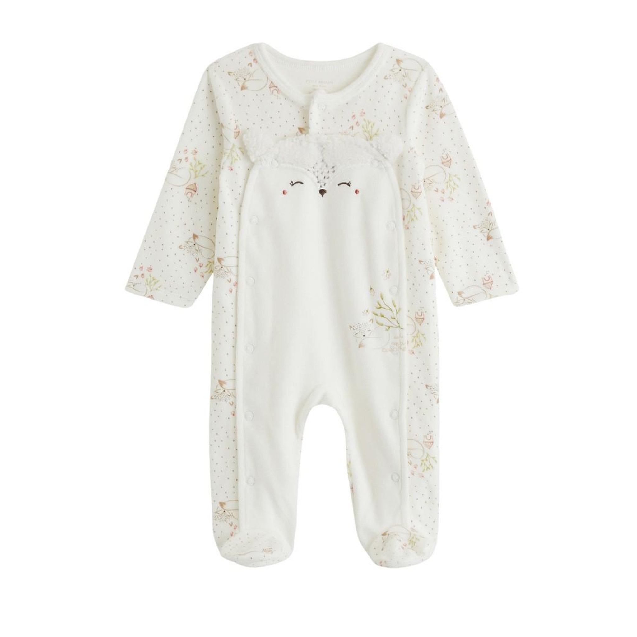 Voir la diapositive 1 : Petit BÃ©guin Pyjama bébé en velours ouverture pont doucette
