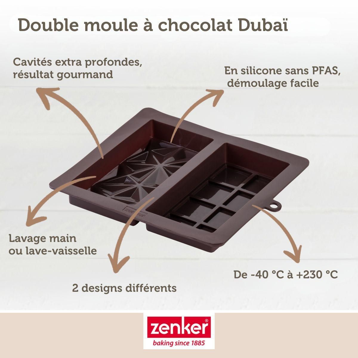 ZENKER Double moule à chocolat de Dubaï en silicone Zenker Special Creative
