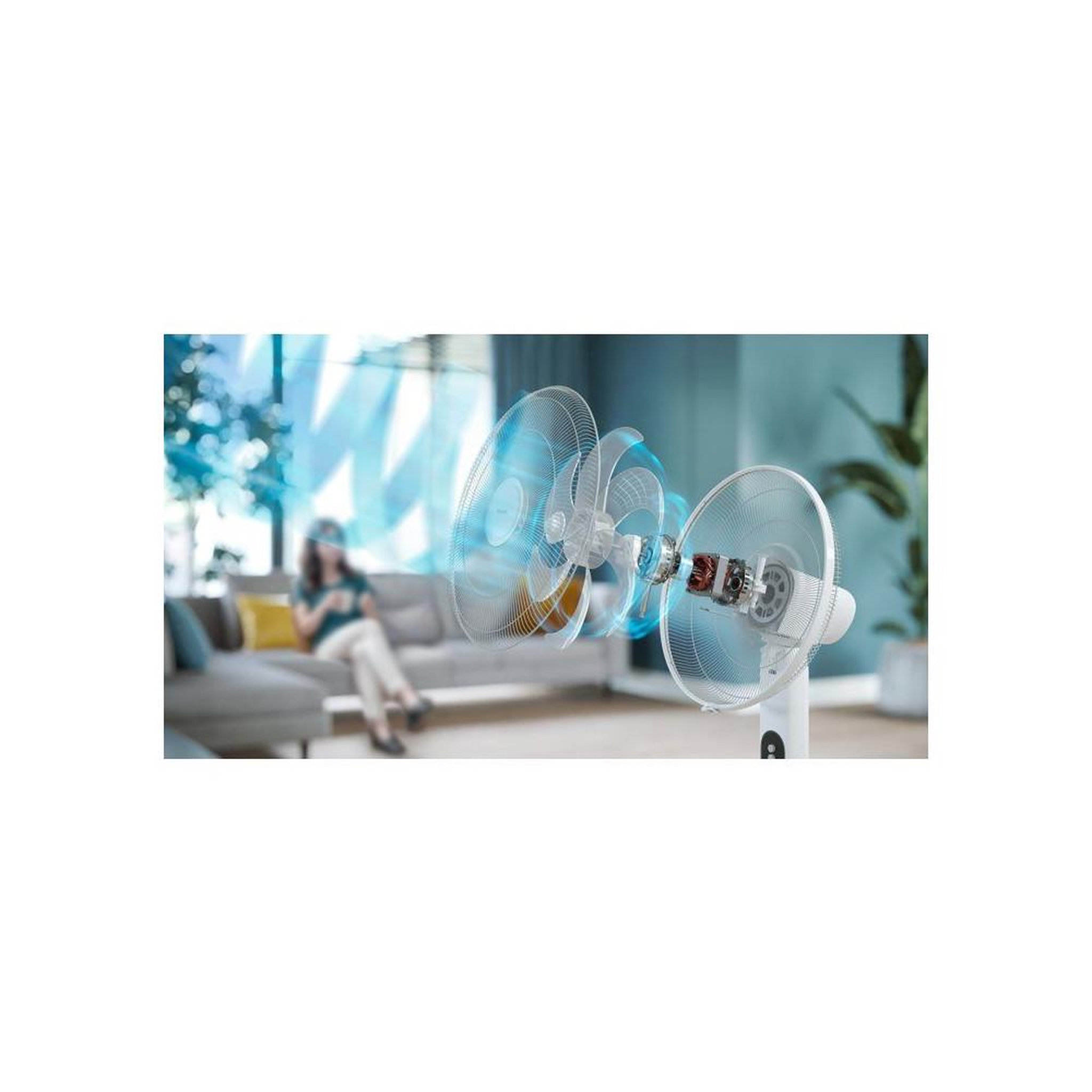 Voir la diapositive 3 : Philips Ventilateur sur pied - PHILIPS - CX5535/00 - Série 5000 - Flux d'air de 230 m³/h - 28 db(A) - Blanc