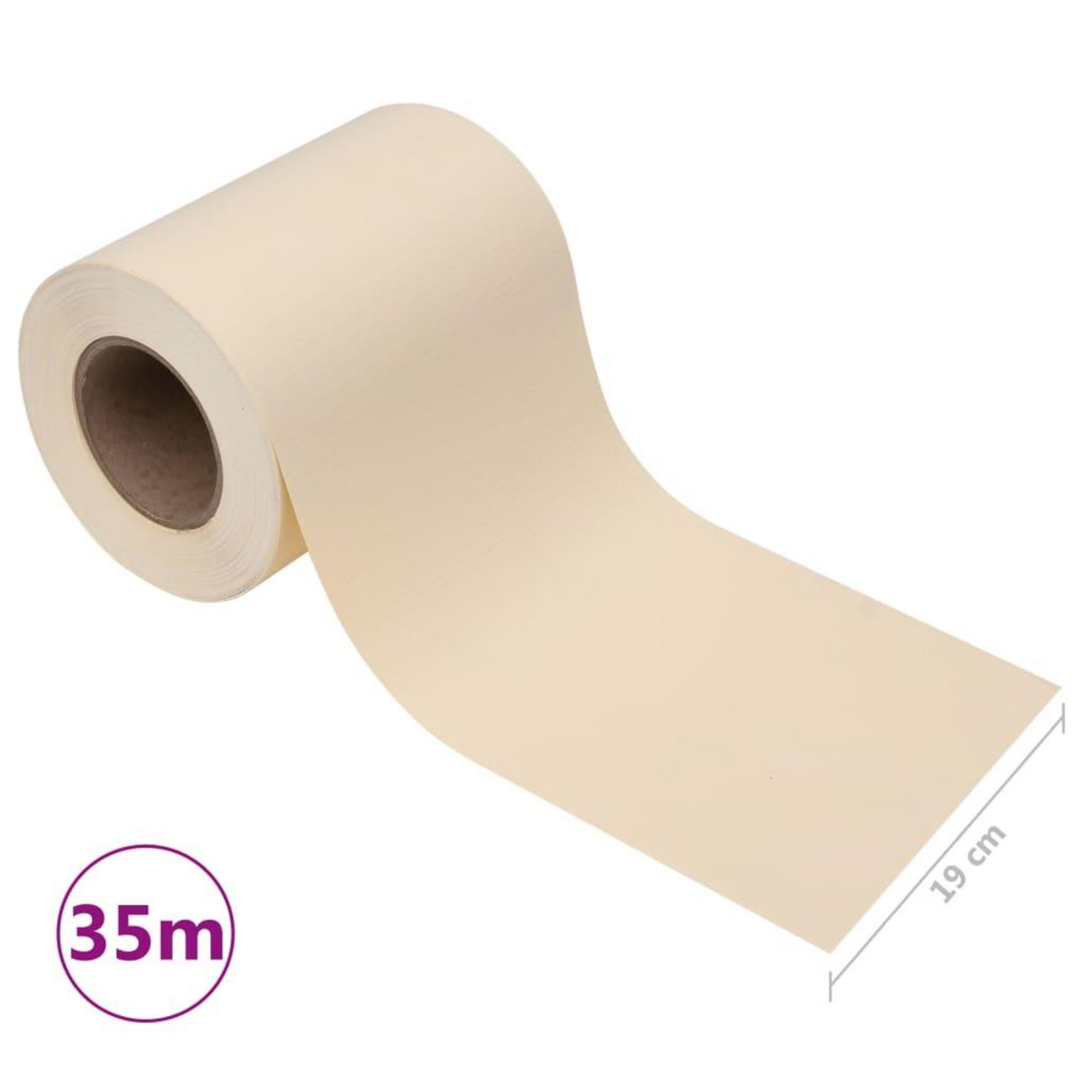 VIDAXL Ecran d'intimite de jardin PVC 35x0,19 m Creme